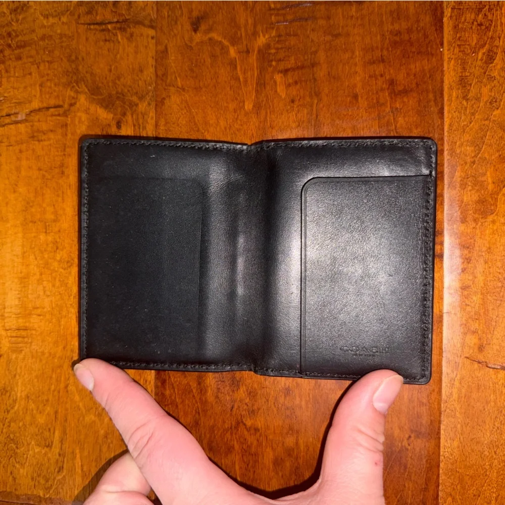 Coach Black Leather Card Holder - Picture 2 of 3